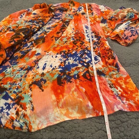 Life Style Tie Dye Kimono Size 1X - Picture 7 of 10